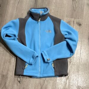 The North Face women’s Light Blue Fleece Jacket size S.